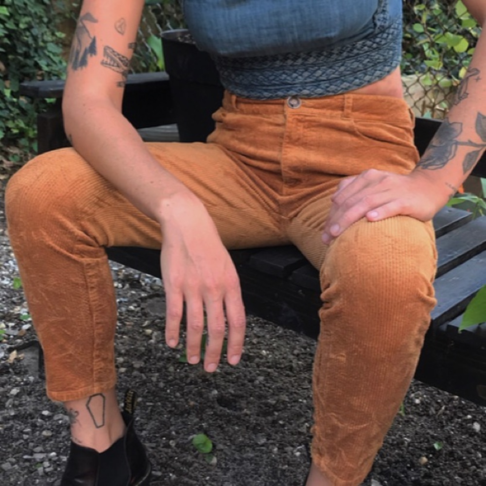 Paige Orange Corduroy Pants Size 29